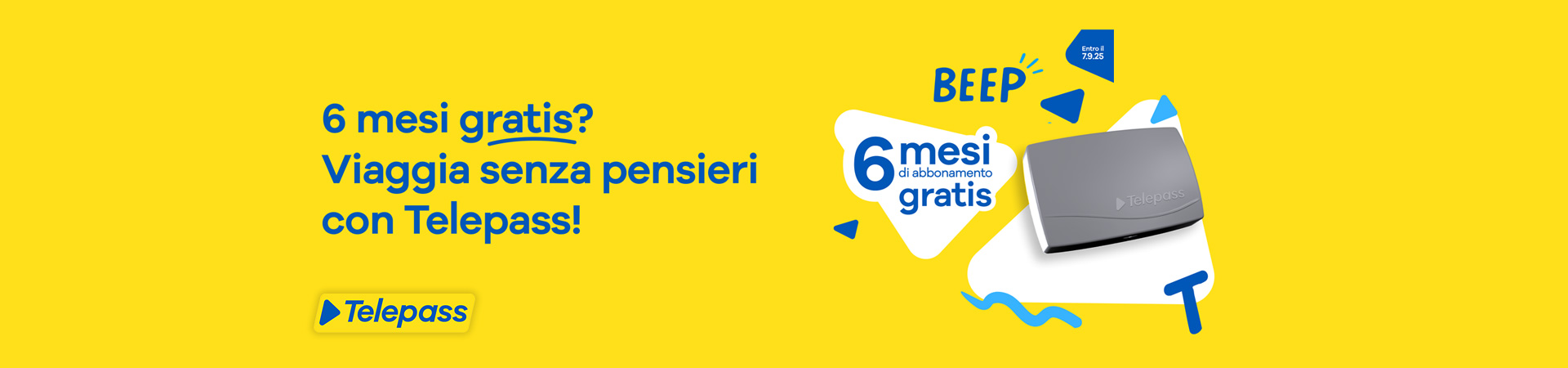 Telepass 6 mesi gratis
